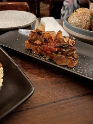 Roast Jerusalem Artichoke toast  at Ballard's in Thornbury