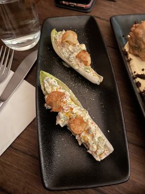 Asparagus and eggy Mayo cup  at Ballard's in Thornbury