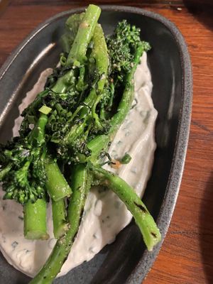 Charred broccolini  at Ballard's in Thornbury