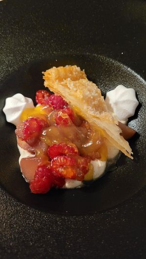 Broken lemon meringue pie $16.00 - very tasty at Ballard's in Thornbury