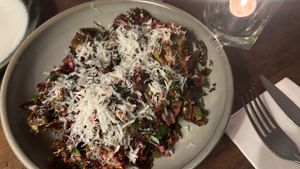 Fried Brussel sprouts. Amazingg  at Ballard's in Thornbury