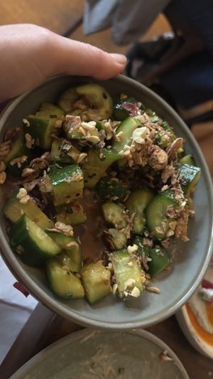 Cucumber salad.  at Ballard's in Thornbury