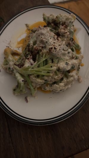 Grilled flowering cauliflower   at Ballard's in Thornbury