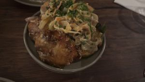 Smoked potatoes. Great flavour and perfect texturee  at Ballard's in Thornbury