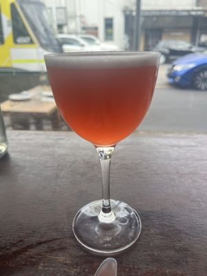 Strawberry blond cocktail  at Ballard's in Thornbury