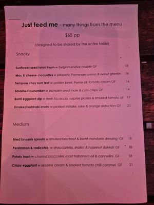 Menu April 2026 at Ballard's in Thornbury
