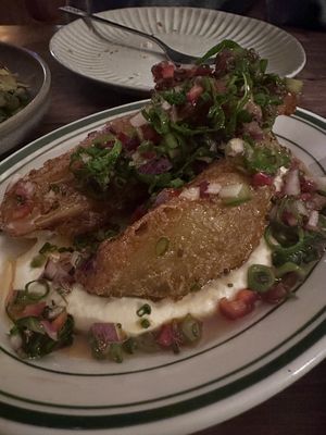 Deep fried eggplant   at Ballard's in Thornbury