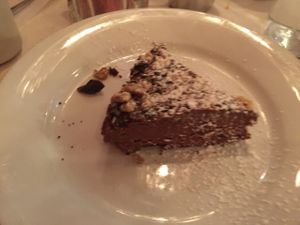vegan chocolate mousse.  at Bacio Italian Restaurante in Erdenheim