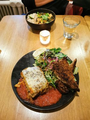 Lasagna at Hello 123 in Montreal