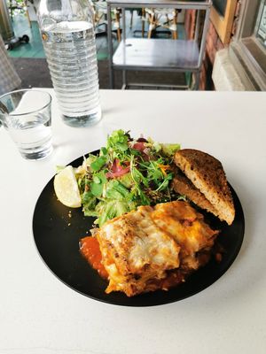 Lasagna at Hello 123 in Montreal