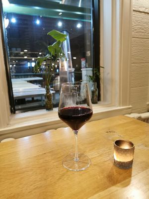 Scabi red wine at Hello 123 in Montreal