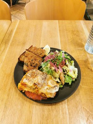 Lasagna at Hello 123 in Montreal