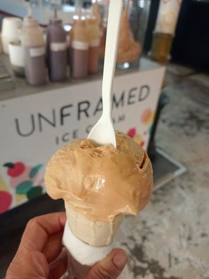 Vegan salted caramel mmmhhh at Unframed Ice Cream in Cape Town