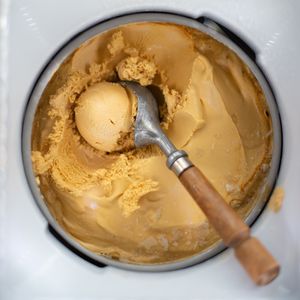 Scooping Vegan Caramel at Unframed Ice Cream in Cape Town