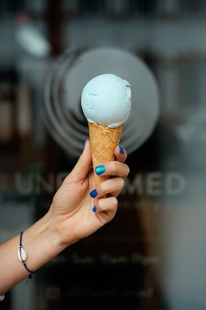 Ever heard of Vegan Blue Coconut? Coconut milk based ice cream with Blue Spirulina as the star ingredient
 at Unframed Ice Cream in Cape Town
