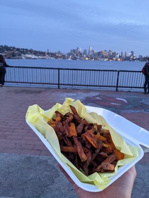 Cheesy Fries at Galaxy Rune in Seattle