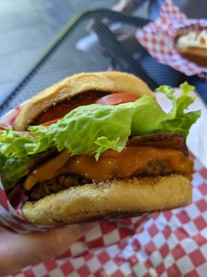 Bacon cheeseburger at Galaxy Rune in Seattle