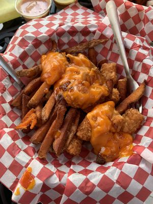 Cheesy fries at Galaxy Rune in Seattle