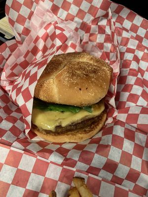 Bacon cheeseburger at Galaxy Rune in Seattle