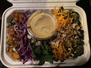 Harvest bowl  at Foodhisattva in Cleveland Heights