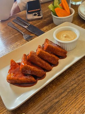 Korean bbq wings at Foodhisattva in Cleveland Heights