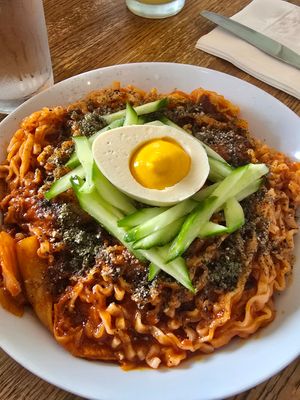 Kimchi Bibim Guksu at Foodhisattva in Cleveland Heights