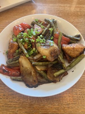 String beans and tofu  at Foodhisattva in Cleveland Heights