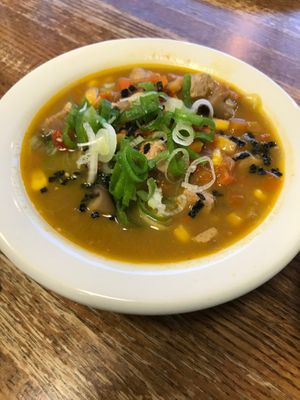 the miso vegetable tofu soup - weekly special at Foodhisattva in Cleveland Heights