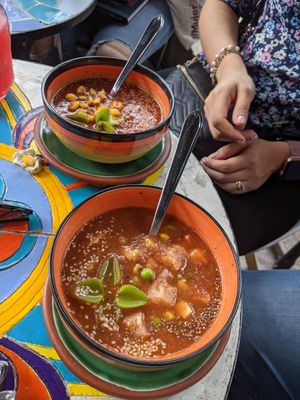 Soups at Vegano Vacano in Bucaramanga