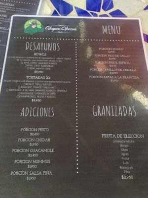 Menu 1/4 at Vegano Vacano in Bucaramanga