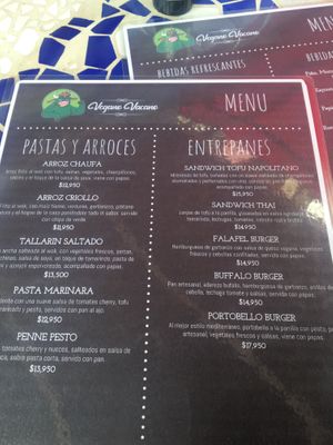 Menu 4/4 at Vegano Vacano in Bucaramanga