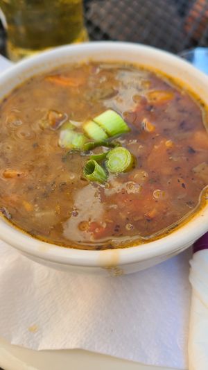 Lentil soup at Gaufres and Goods in St Augustine