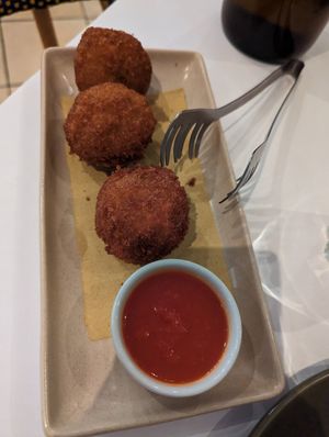 Arancini balls at Da Vinci's in Summer Hill