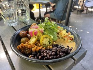 Tofu skillet   at Nic's on Beverly in Los Angeles