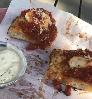 asked for almond ricotta on top (comes with just parm). ate most of it before I remembered to take photo  at Nic's on Beverly in Los Angeles