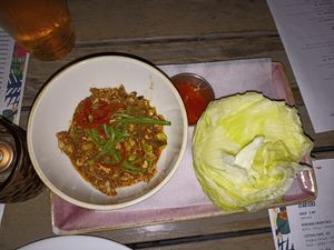 Lettuce dish from starters at Nic's on Beverly in Los Angeles