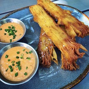 Gratin Fries at Nic's on Beverly in Los Angeles