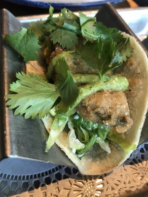 Avo tacos at Nic's on Beverly in Los Angeles