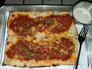 Original pizza at Nic's on Beverly in Los Angeles