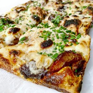 Detroit Style Wood Fired Pizza - Porcini Mushroom at Nic's on Beverly in Los Angeles