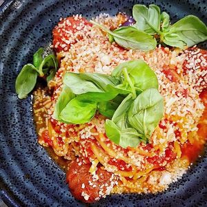 Spaghetti and Meatballs  at Nic's on Beverly in Los Angeles