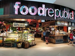 Stall is inside food Republic food court on Level 3 at Double Durian - VivoCity  in Central Singapore