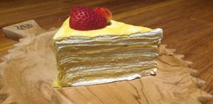 Durian mille crepe at Double Durian - VivoCity  in Central Singapore