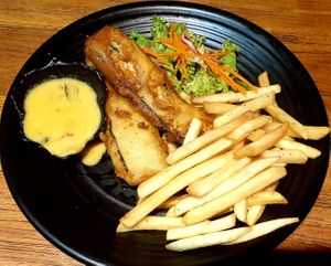 Fish n chip at Double Durian - VivoCity  in Central Singapore