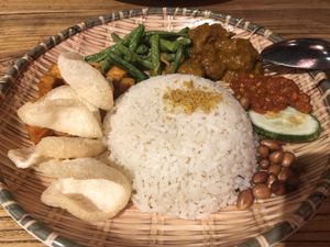 Nice rendang nasi lemak, vegan! at Double Durian - VivoCity  in Central Singapore