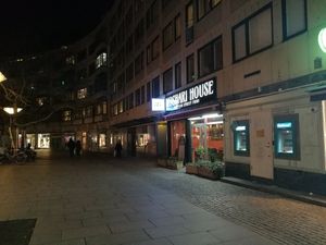 Facade at Koshari House in Malmo