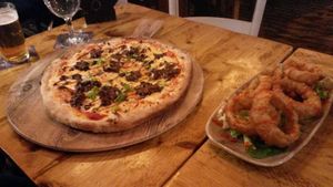 No sin duck and onion rings at Head of Steam in Hull