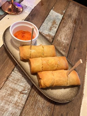 Spring rolls   at Basil Bistro in Koh Phi Phi