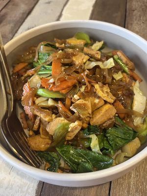 Pad see ew vegan   at Basil Bistro in Koh Phi Phi