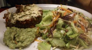 Millet burger & salad at Buenos Aires Verde - Gorriti in Buenos Aires